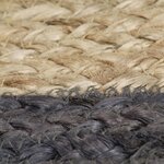 vidaXL Tapis fait à la main Jute avec bord gris foncé 240 cm