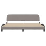 vidaXL Cadre de lit sans matelas taupe 200x200 cm tissu