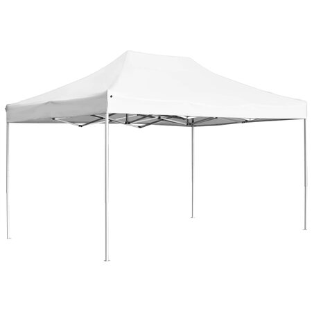 vidaXL Tente de réception pliable Aluminium 4 5x3 m Blanc