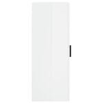 vidaXL Armoire murale blanc brillant 34 5x34x90 cm
