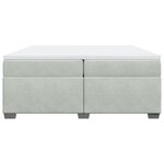 vidaXL Sommier à lattes de lit et matelas Gris clair 200x200cm Velours