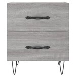 vidaXL Tables de chevet 2 Pièces sonoma gris 40x35x47 5 cm