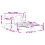 vidaXL Cadre de lit avec LED sans matelas blanc et noir 120x200 cm
