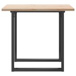 vidaXL Table à manger cadre en O 90x90x75 5cm bois de pin massif fonte