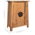 vidaXL Armoire latérale de salle de bain Pin massif 59x32x80 cm