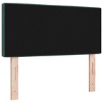 Tête de lit vidaXL avec boutons en cristal  tuftée  verte foncée  100 cm  velours