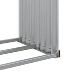vidaXL Porte-bûches marron clair 120x45x140 cm acier galvanisé