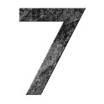 Numéro 7 - Numéro adhésif pour boîtes aux lettres- Pierre véritable 50 mm  Galibot