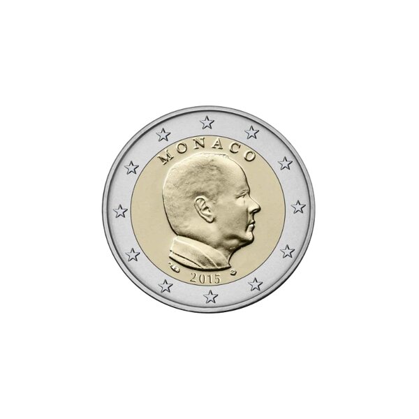 Monnaie 2 euros commémorative monaco 2015 - albert ii