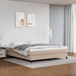 vidaXL Cadre de lit Cappuccino 160x200 cm Similicuir
