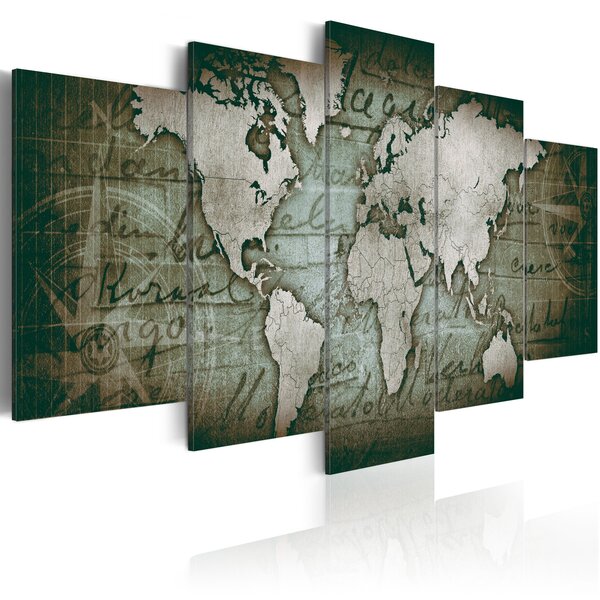 Tableau - emerald map l x h en cm 200x100