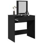vidaXL Coiffeuse avec miroir noir 73x46 5x120 cm