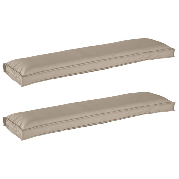 vidaXL Coussins de palette pour banc 2 Pièces Taupe 150x40x8 cm Tissu Oxford