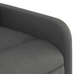 vidaXL Fauteuil inclinable de massage électrique gris foncé tissu