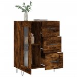 vidaXL Buffet chêne fumé 69 5x34x90 cm bois d'ingénierie