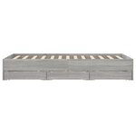 vidaXL Cadre de lit avec tiroirs sans matelas sonoma gris 120x190 cm