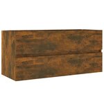 vidaXL Armoire de lavabo Chêne fumé 100x38 5x45 cm Bois d'ingénierie