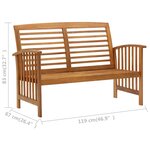 Salon de jardin meuble d'extérieur ensemble de mobilier 5 pièces bois d'acacia solide 02_0016526