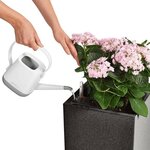 LECHUZA Jardinière CANTO Stone 40 High ALL-IN-ONE Noir graphite