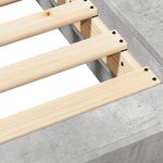 vidaXL Cadre de lit sans matelas gris béton 120x190 cm