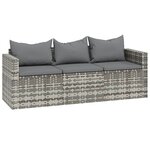Salon de jardin meuble d'extérieur ensemble de mobilier 3 pièces avec coussins gris résine tressée 02_0015980