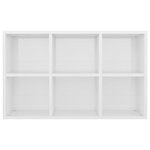 vidaXL Bibliothèque/buffet blanc brillant 66x30x98cm bois d'ingénierie