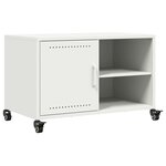vidaXL Meuble TV blanc 68x39x43 5 cm acier laminé à froid