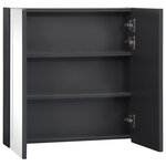 vidaXL Armoire de salle de bain à miroir LED 62x14x60 cm