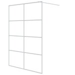 vidaXL Paroi de douche Blanc 140x195 cm Verre ESG transparent