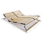 vidaXL Sommier à lattes sans matelas avec 28 lattes 7 zones 100x200 cm