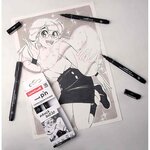 Feutre technique pin 'manga shojo' pf  set de 5 uni-ball