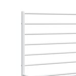vidaXL Cadre de lit métal sans matelas et pied de lit blanc 150x200 cm