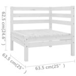 Salon de jardin meuble d'extérieur ensemble de mobilier 6 pièces bois de pin massif blanc 02_0017006
