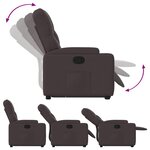 vidaXL Fauteuil inclinable marron foncé tissu