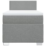 vidaXL Sommier à lattes de lit avec matelas gris clair 80x200 cm tissu