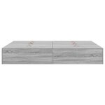 vidaXL Cadre de lit de rangement Gris Sonoma 150x200 cm