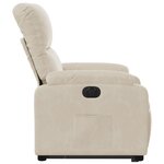 vidaXL Fauteuil inclinable électrique beige tissu microfibre