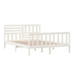 vidaXL Cadre de lit sans matelas blanc bois de pin massif