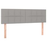 vidaXL Tête de lit à LED Gris clair 144x5x78/88 cm Tissu