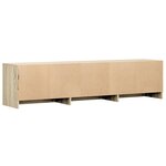 vidaXL Meuble TV avec LED chêne sonoma 165x34x40 cm bois d'ingénierie