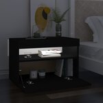vidaXL Meuble TV avec lumières LED noir 60x35x40 cm