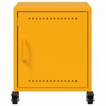 vidaXL Table de chevet jaune moutarde 36x39x43 5 cm acier