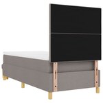 Lit Box Spring vidaXL avec Matelas & Banc Taupe 90x190 cm Tissu
