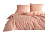 Parure de lit orange unie 140 x 200 cm