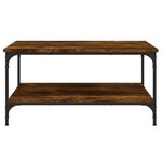 vidaXL Table basse chêne fumé 80x80x40 cm bois d'ingénierie