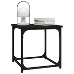 vidaXL Table d'appoint Noir 40x40x40 cm Bois d'ingénierie