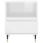 vidaXL Tables de chevet 2 Pièces blanc brillant 40x35x50 cm