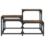 vidaXL Table basse chêne fumé 68x68x40 cm bois d'ingénierie