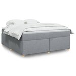 vidaXL Sommier à lattes de lit avec matelas Gris clair 180x200cm Tissu