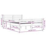 vidaXL Cadre de lit sans matelas blanc bois massif 150x200 cm
